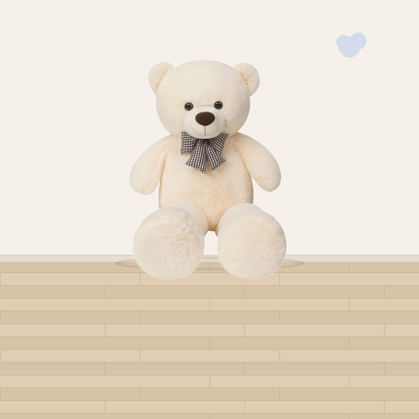 Ours en peluche blanc 105 cm